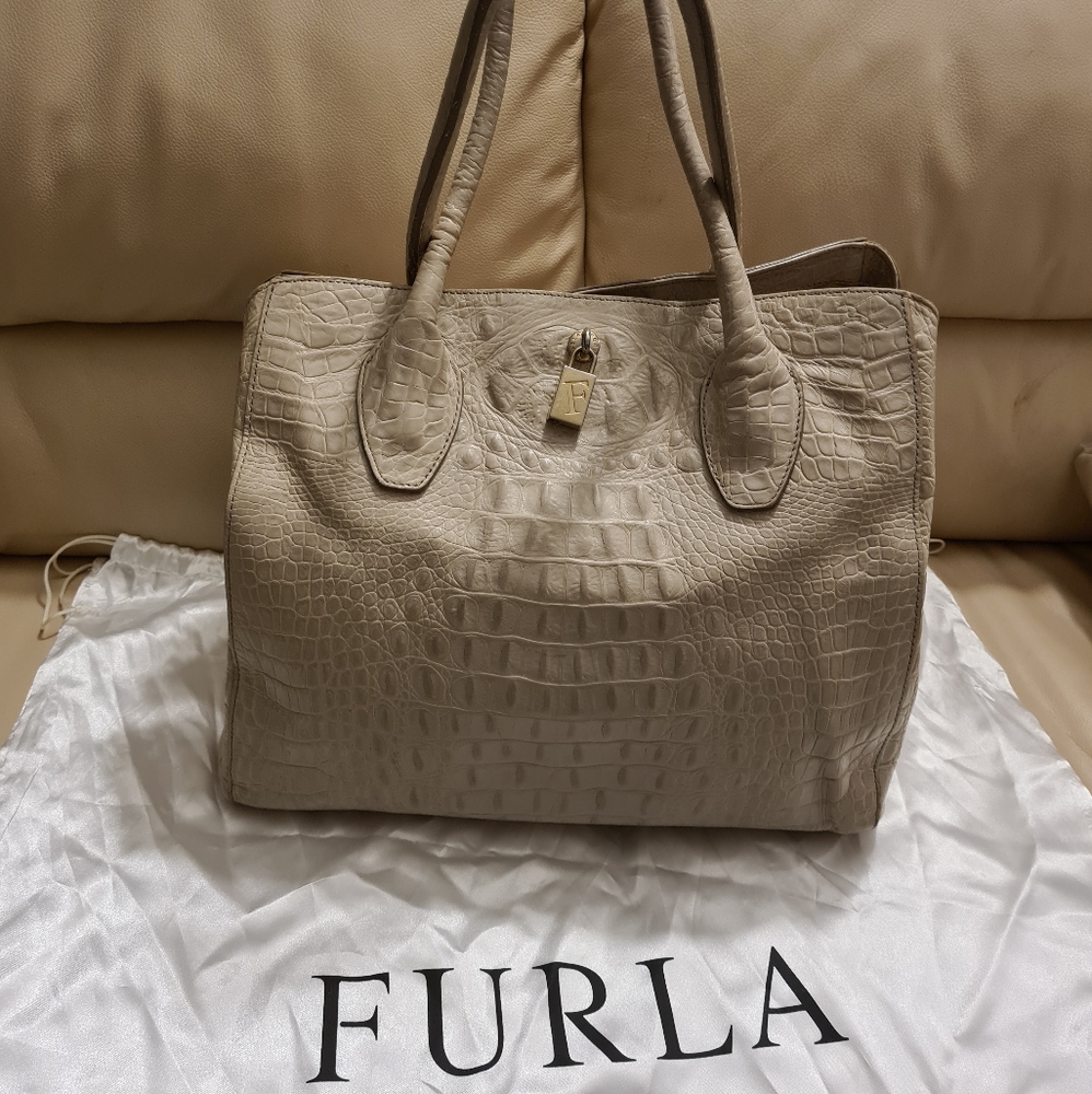 Furla croc tote